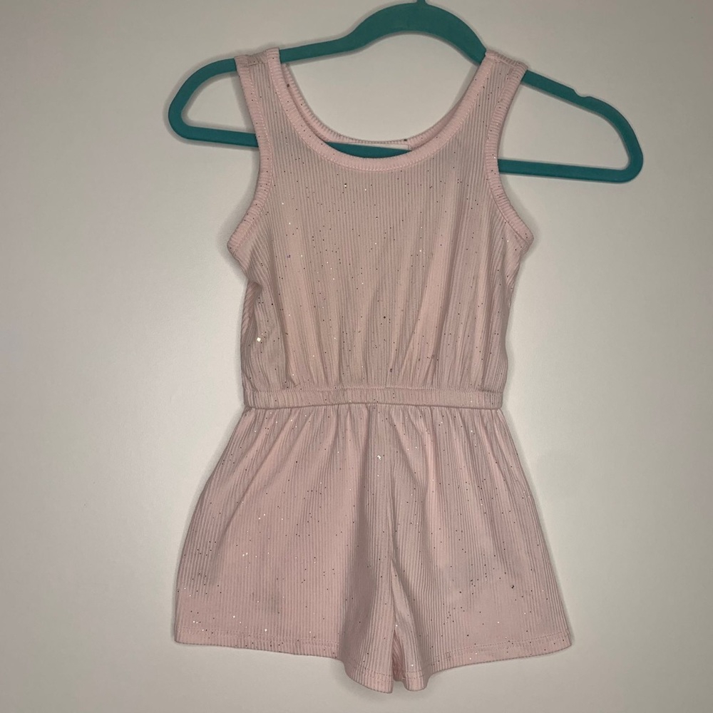 Young hearts pink ribbed romper 24m